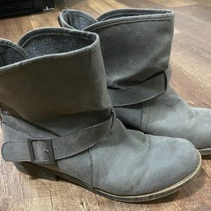 Gray short boots